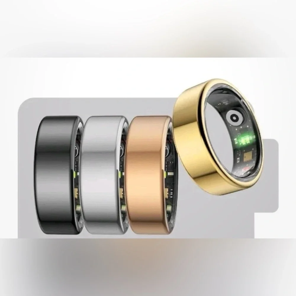 NEW Smart Ring Health and Fitness Tracker Silver size 8